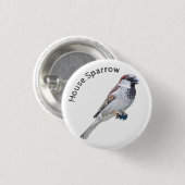 House Sparrow Ronde Button 3,2 Cm (Voorkant /achterkant)