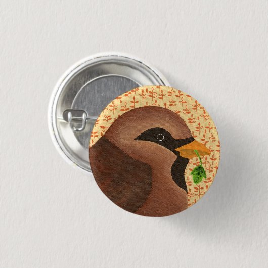 House Sparrow Ronde Button 3,2 Cm (Voorkant /achterkant)