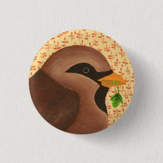 House Sparrow Ronde Button 3,2 Cm