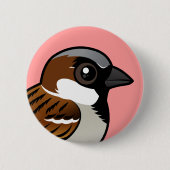 House Sparrow Ronde Button 5,7 Cm (Voorkant)