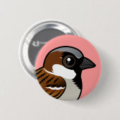 House Sparrow Ronde Button 5,7 Cm (Voorkant /achterkant)