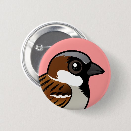 House Sparrow Ronde Button 5,7 Cm (Voorkant /achterkant)