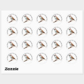 House Sparrow Ronde Sticker (Vel)