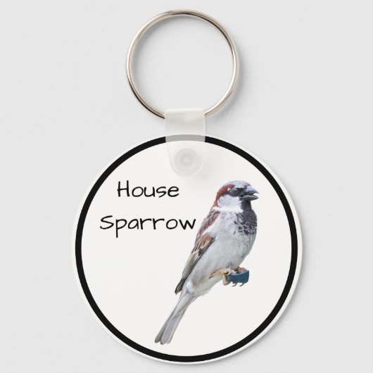 House Sparrow Sleutelhanger (Voorkant)