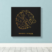 House Stark Icon Canvas Afdruk (Insitu (Houten vloer))
