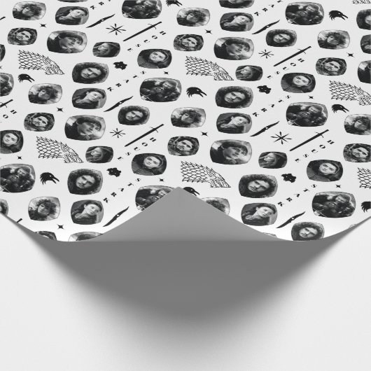 House Stark Icons & Portraits Pattern Cadeaupapier (Hoek)