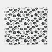 House Stark Icons & Portraits Pattern Fleece Deken (Voorkant (Horizontaal))