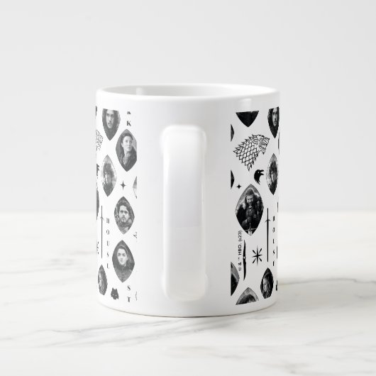 House Stark Icons & Portraits Pattern Grote Koffiekop (Achterkant)