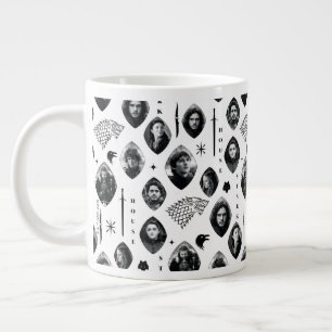 House Stark Icons & Portraits Pattern Grote Koffiekop