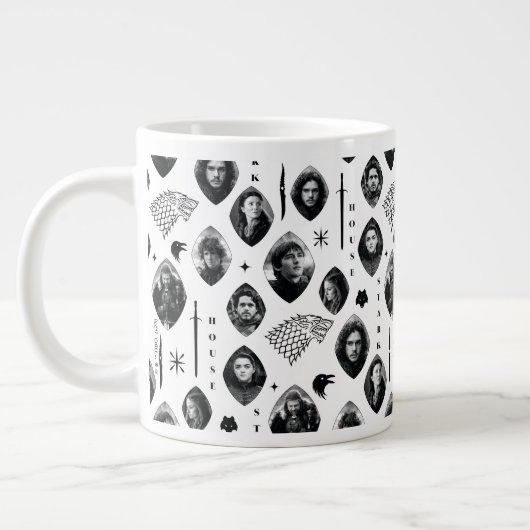 House Stark Icons & Portraits Pattern Grote Koffiekop (Links)