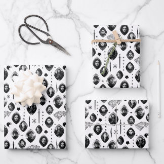 House Stark Icons & Portraits Pattern Inpakpapier Vel