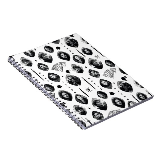 House Stark Icons & Portraits Pattern Notitieboek (Rechterzijde)