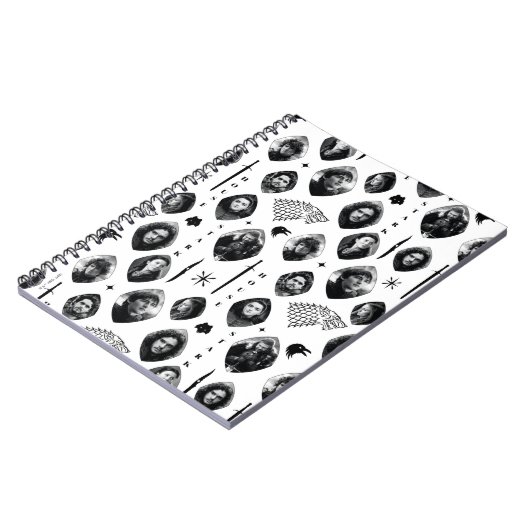House Stark Icons & Portraits Pattern Notitieboek (Linkerzijde)
