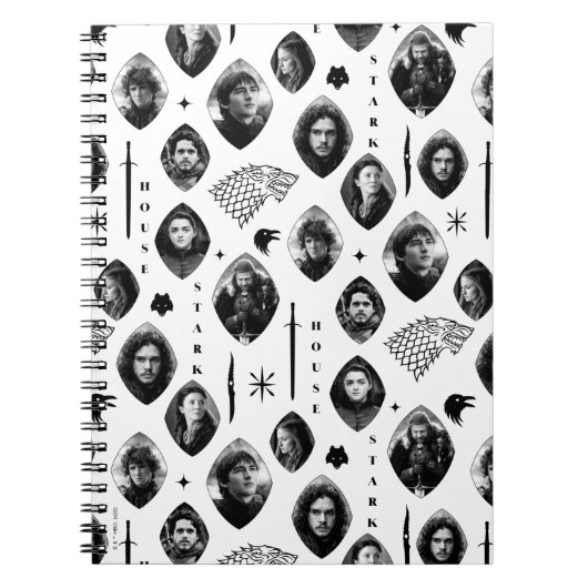 House Stark Icons & Portraits Pattern Notitieboek (Voorkant)