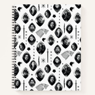 House Stark Icons & Portraits Pattern Notitieboek
