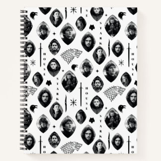 House Stark Icons & Portraits Pattern Notitieboek