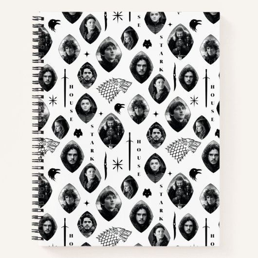 House Stark Icons & Portraits Pattern Notitieboek (Voorkant)
