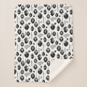 House Stark Icons & Portraits Pattern Sherpa Deken (Voorkant)
