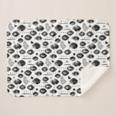 House Stark Icons & Portraits Pattern Sherpa Deken (Voorkant (horizontaal))