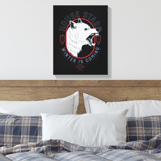 House Stark - Winter komt eraan Canvas Afdruk (Insitu (Slaapkamer))