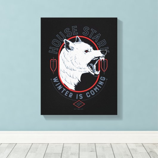 House Stark - Winter komt eraan Canvas Afdruk (Insitu (Houten vloer))