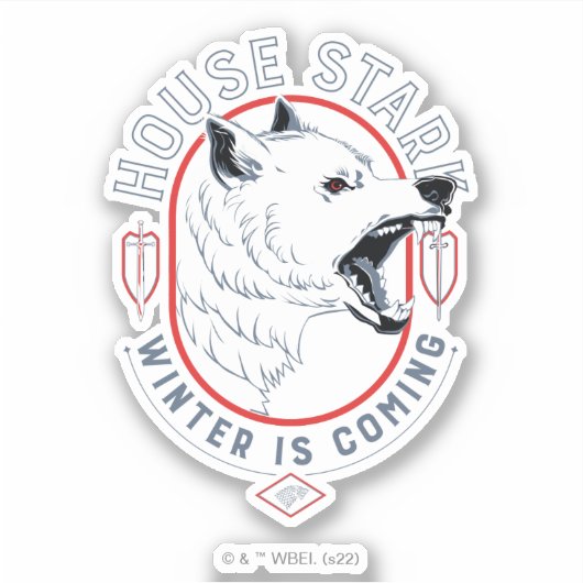 House Stark - Winter komt eraan Sticker (Voorkant)