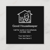 House Symbol Cleaning Service Vierkante Visitekaartje (Voorkant)