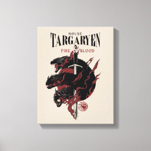 House Targaryen - Fire & Blood Canvas Afdruk