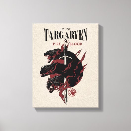 House Targaryen - Fire & Blood Canvas Afdruk (Voorkant)