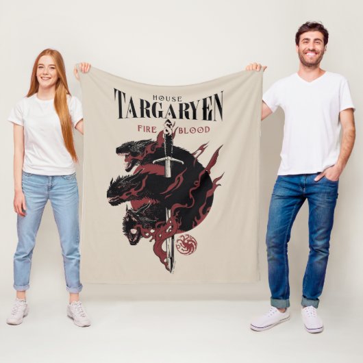 House Targaryen - Fire & Blood Fleece Deken (In situ)