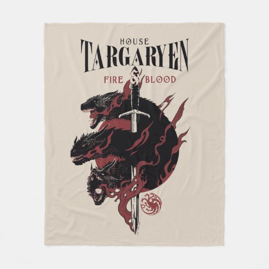 House Targaryen - Fire & Blood Fleece Deken (Voorkant)