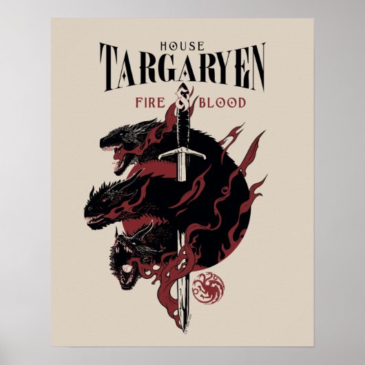 House Targaryen - Fire & Blood Poster (Voorkant)