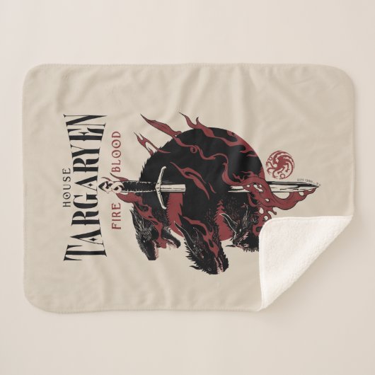 House Targaryen - Fire & Blood Sherpa Deken (Voorkant (horizontaal))