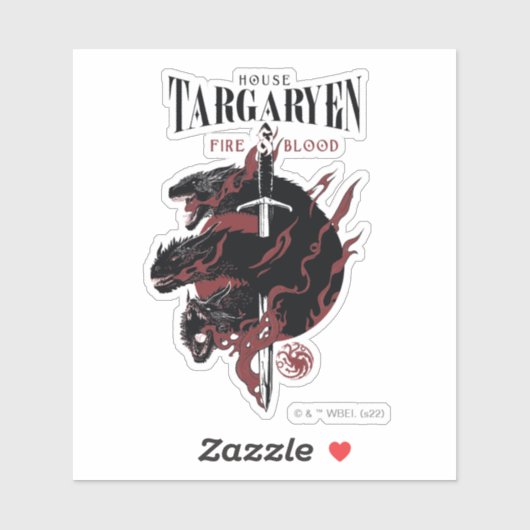 House Targaryen - Fire & Blood Sticker (Vel)