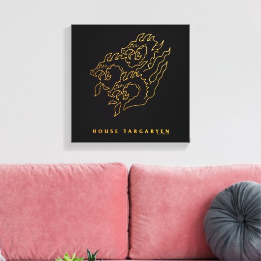 House Targaryen Icon Canvas Afdruk (Insitu (Woonkamer))