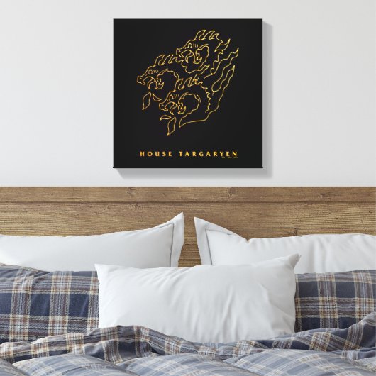 House Targaryen Icon Canvas Afdruk (Insitu (Slaapkamer))
