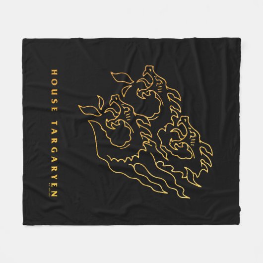 House Targaryen Icon Fleece Deken (Voorkant (Horizontaal))