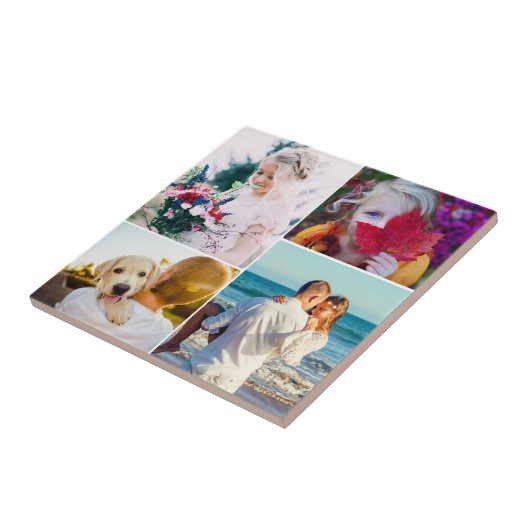 House Tile 4 Foto's gewonden Tegeltje (Zijkant)