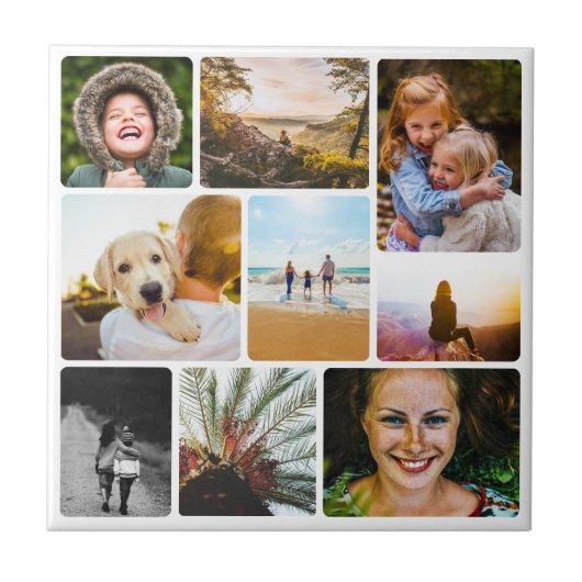 House Tile 9 Foto's Wall Tile Collage Rond Tegeltje (Voorkant)