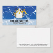 House Tools Logo | Blauwdruk | Bouw Visitekaartje (Voorkant / Achterkant)