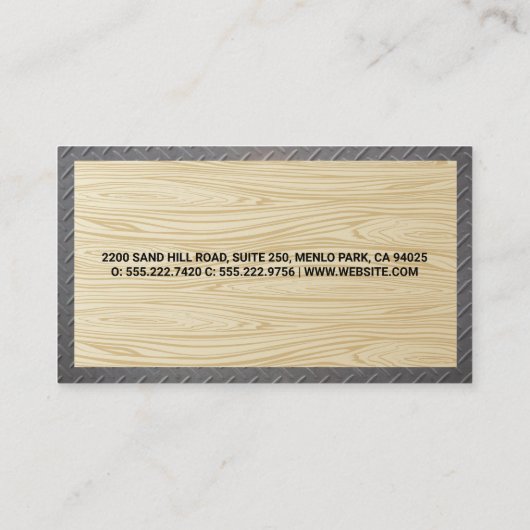 House Tools Logo | Blauwhout Visitekaartje (Achterkant)