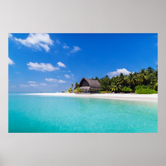House Tropical Sandy Beach Poster (Voorkant)