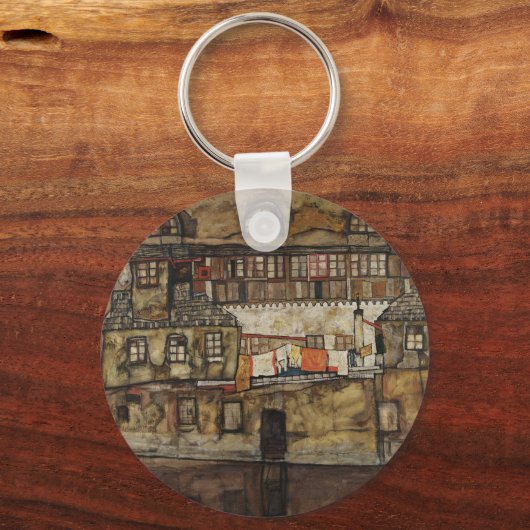 House Wall op de rivier de Egon Schiele Sleutelhanger (Voorkant)