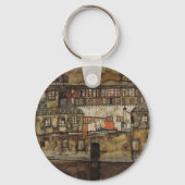 House Wall op de rivier de Egon Schiele Sleutelhanger (Achterkant)