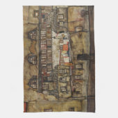 House Wall op de rivier de Egon Schiele Theedoek (Verticaal)