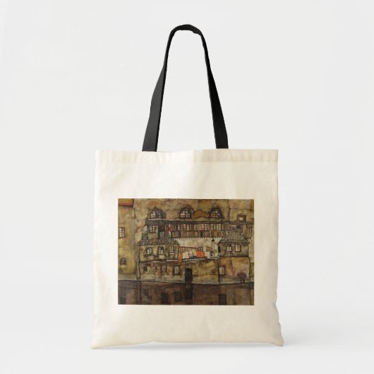 House Wall op de rivier de Egon Schiele Tote Bag (Voorkant)