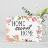 House Warming 5x7 Uitnodiging (Home Sweet Home) (Staand voorkant)