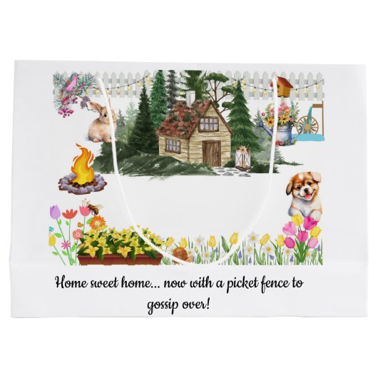 House warming cadeau tas aanpasbaar groot cadeauzakje (Achterkant)