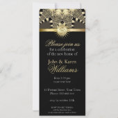 House Warming  Gold OM Party Invitation Kaart (Achterkant)