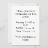 House Warming Invitation (Achterkant)